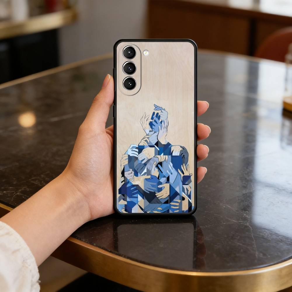 S-Surreal F-Figure A-Art Phone Case For Samsung S25,24,23,22,30,21,10,9,Ultra,Plus,Lite,FE,4,5 G Soft Black Case
