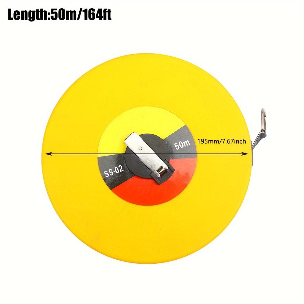 20m/50m/100m(65ft/164ft/328ft) Long Fiberglass Tape Measure Double Face Printing Inch/Metric for Construction Work
