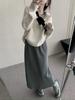 Women's Pure Wool Half-Zip Pullover: Autumn & Winter Korean Style, Loose Fit, Slimming, Thick Knit Sweater.