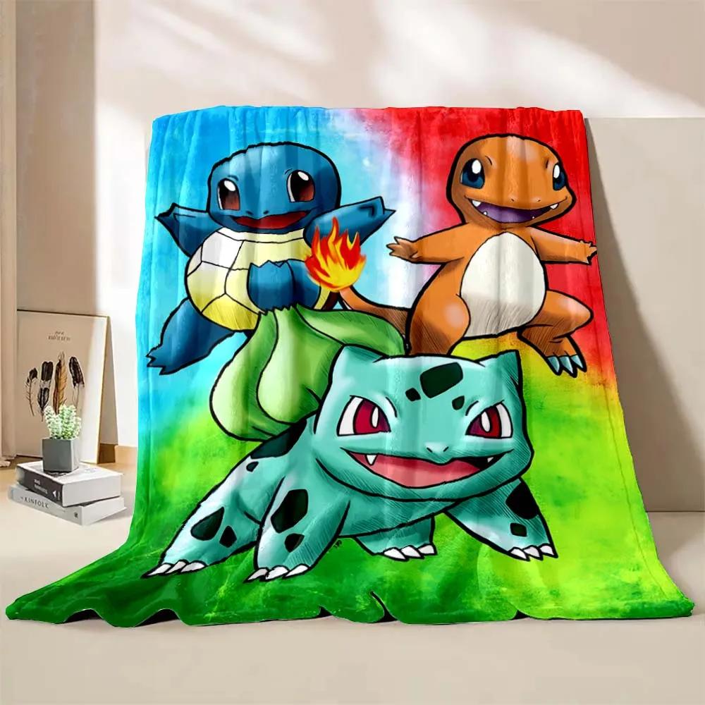 

Cute Pokémon Bulbasaur Print Blanket Children Adult Blanket Soft Warm for Bed Sofa Travel Cover Blanket Children s Luxury Gifts 75cm x 90cm
