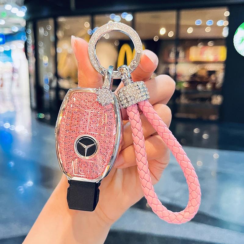 TXF4   Fashion Car Key Case Cover For Mercedes Benz A B C E Class GLS GLA GLK GLC CLS CLA AMG W204 W205 W212 W463 W176 Keychain Fob