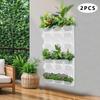 Vertical Garden Wall Planter, 36-Slot White Flower Pot Holder, Space Saving Indoor Outdoor Plant Container, Durable PP Plastic