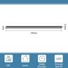 Kinkiet LED - NETTLIFE - 2x100 cm - Czarny - Metal - 32W - Zimna biel