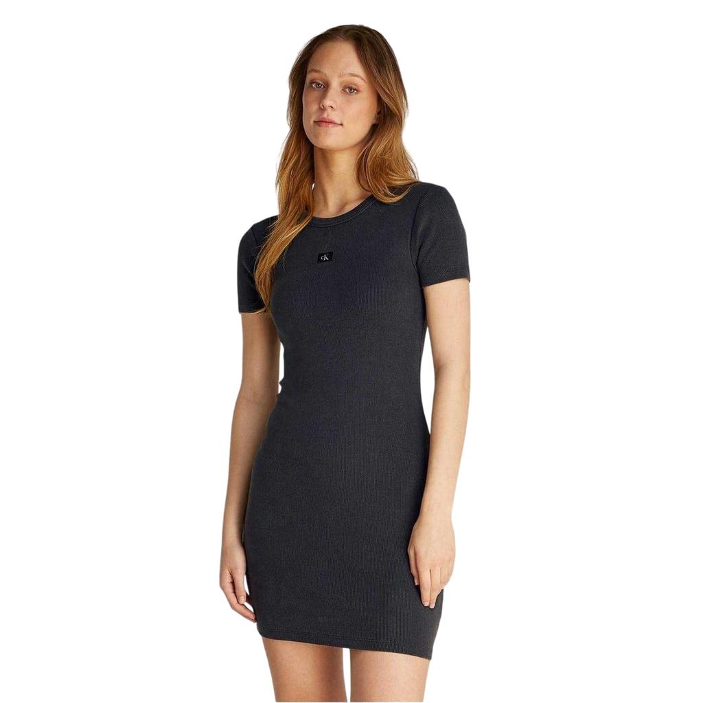 Calvin Klein Womens/Ladies Ribbed Logo Skinny Mini Dress