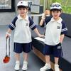 New handsome polo shirt short sleeved two-piece set for boys' summer sports suit, stylish boys' summer suit