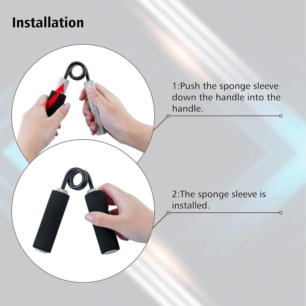 Aluminum Hand Grip Gym Fitness Finger Exerciser Arm Strength Trainer Muscle Recovery Rehabilitation Developer Gripper