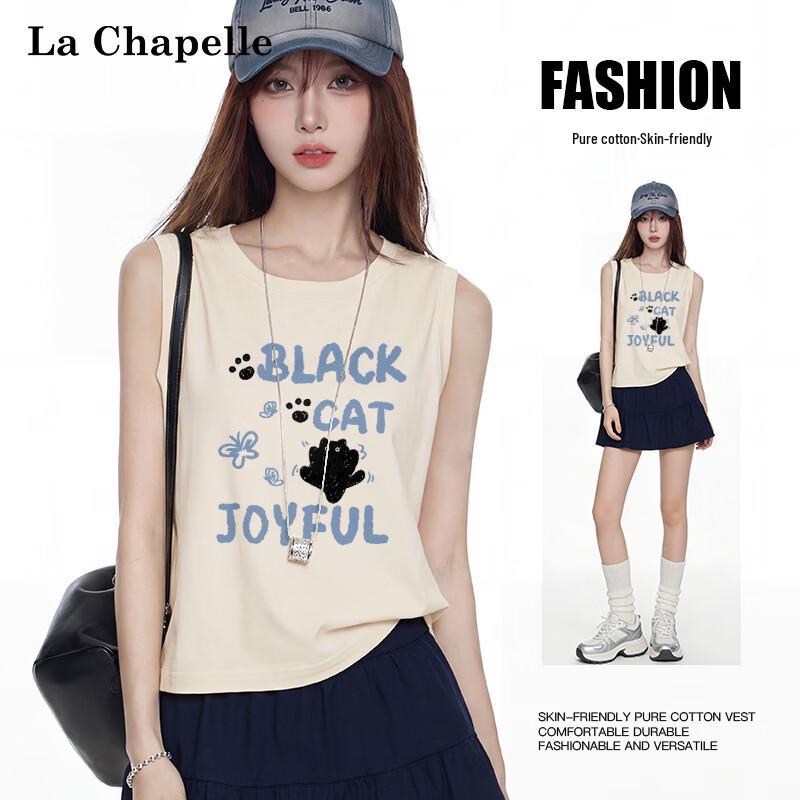 La Chapelle Women s Korean Style Cotton Sleeveless Vest Top L