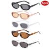 5pcs Fashion Female Oval Sunglasses Jelly Color Frame Design Sun Glasses Women Personalized Outdoor Casual Eyeglasses UV400