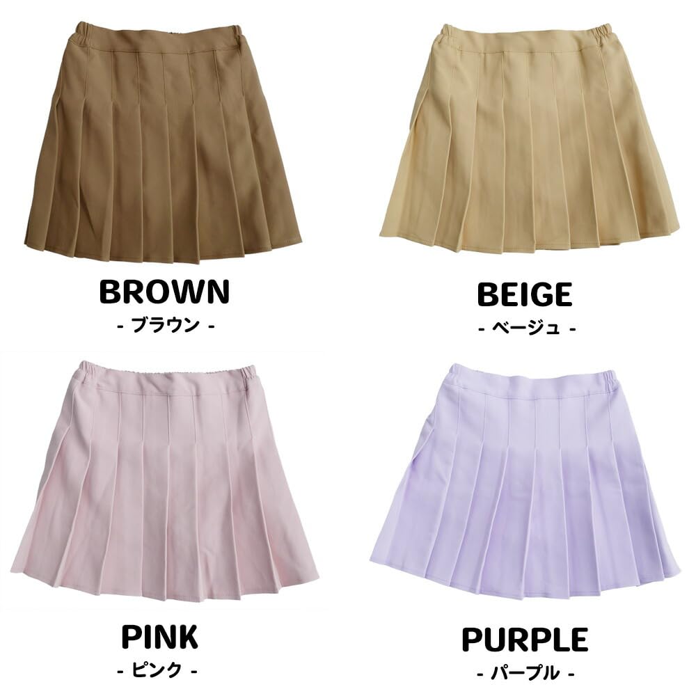 Kids Pleated Mini Skirt with Skirt Entrance Entrance Graduation Graduation Pos Gb190314299 110cm Black [CLARAH] Skirt, Skirt, Girls' Pants, Pants,