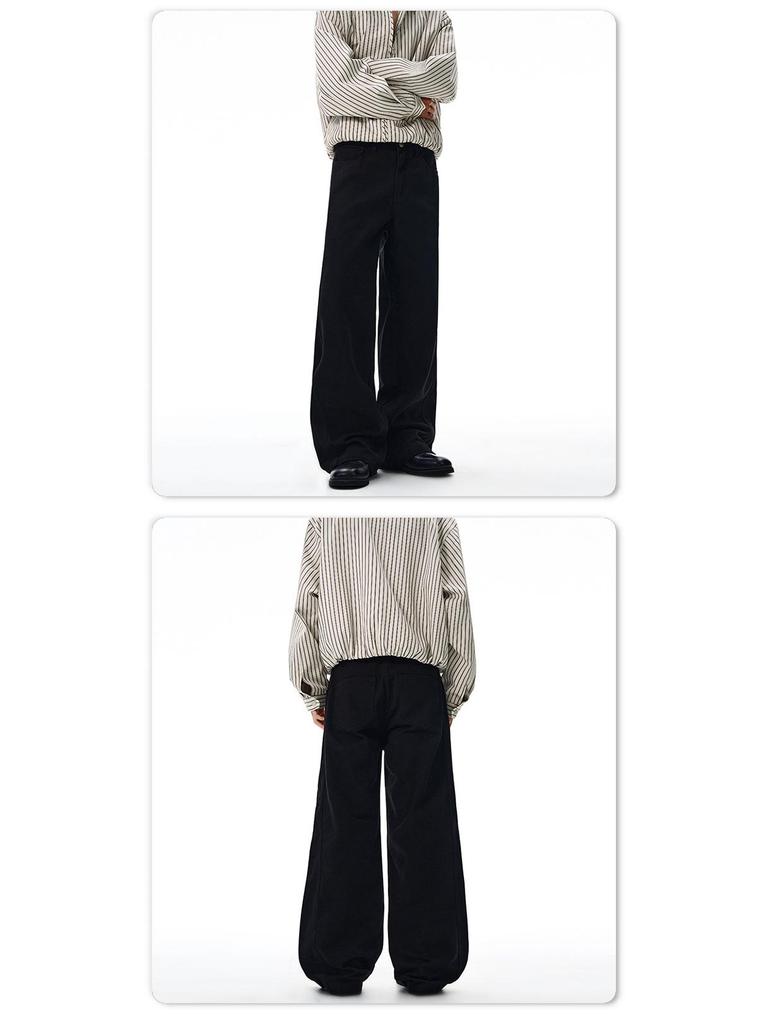 LKTM American Retro Unisex Reine Baumwolle A-Linien Freizeithose - High-End Cleanfit Bodenlang