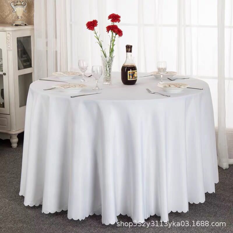 Circular Restaurant Tablecloths Hotel Banquet Tablecloths Suitable for Families Wedding Parties Easy To Maintain Heat-resistant