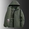 Men's Fleece-Lined Waterproof Winter Jacket - Warm, Plus Size, Outdoor Windproof Coat