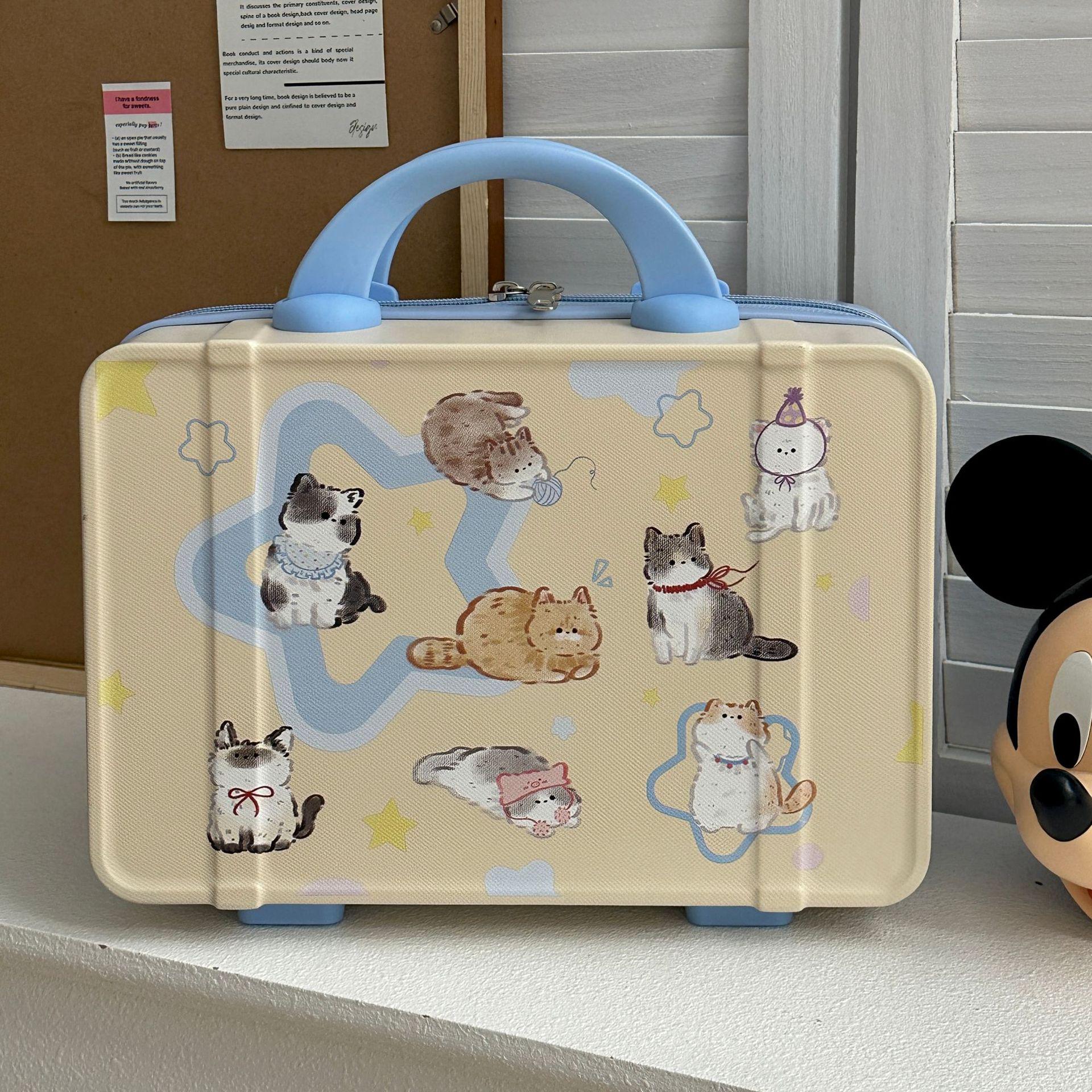 

Женский портативный дорожный чемодан большой вместимости и ящик для хранения косметики 22*31*15CM