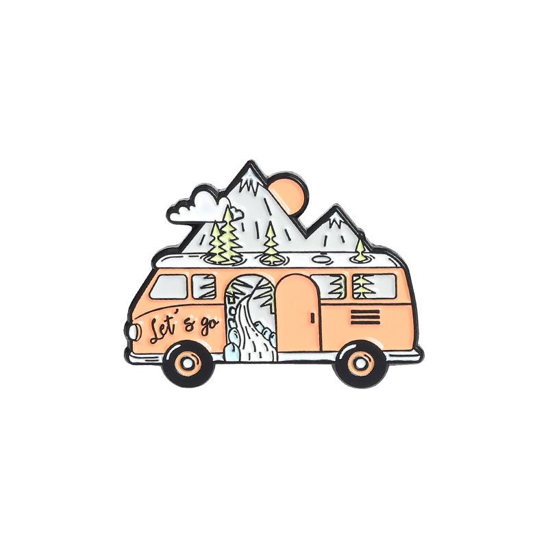 Travel & Camping Fun: 20-Piece Badge & Pin Set with Backpack & Denim Jacket Accessories