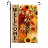 Linen Halloween Fall Pumpkin Garden Flag Rustic Style Ghost Welcome Flag  Porch