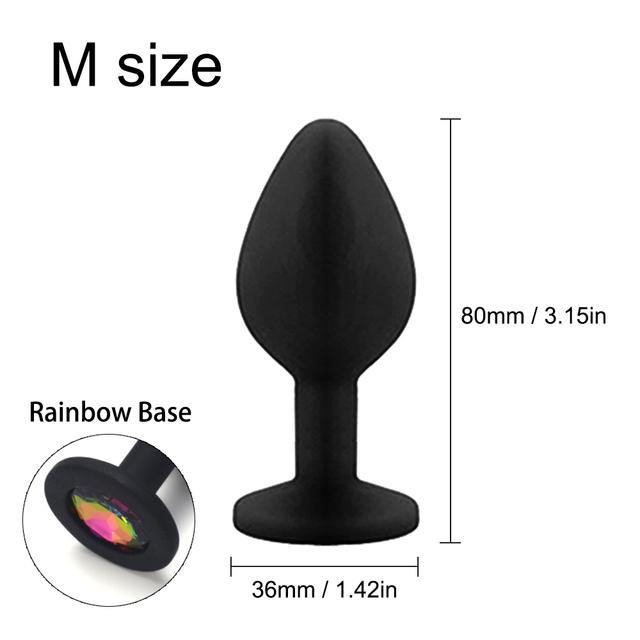 Big 3 Sizes Sex Shop Adult Silicone Jewelry Anal Trainer Sex Prostate Back Yard Toy Anal Butt Plug for Women Man Couple