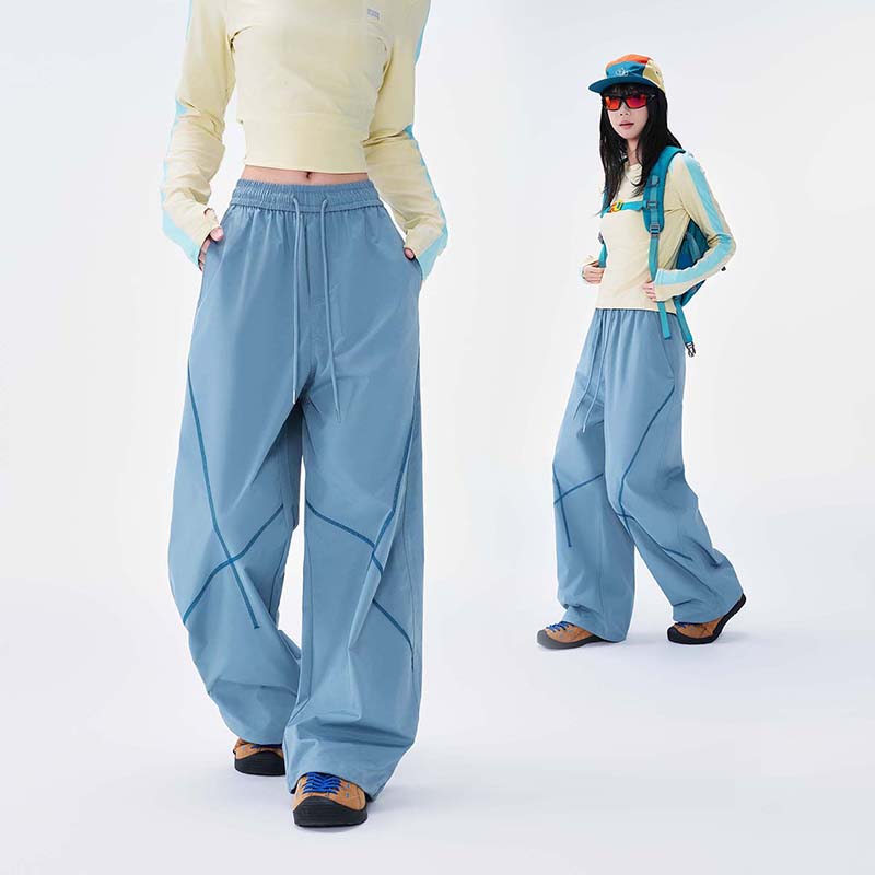 Damenhosen, Amerikanische Gerade Bein Arbeitsjeans, Lockere Fallschirmjägerhosen, Hong Kong Stil Funktionale Freizeithosen