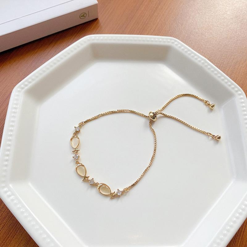 Korean Opal Small Fish Bracelet Girl Ins Style Design Bracelet Hand