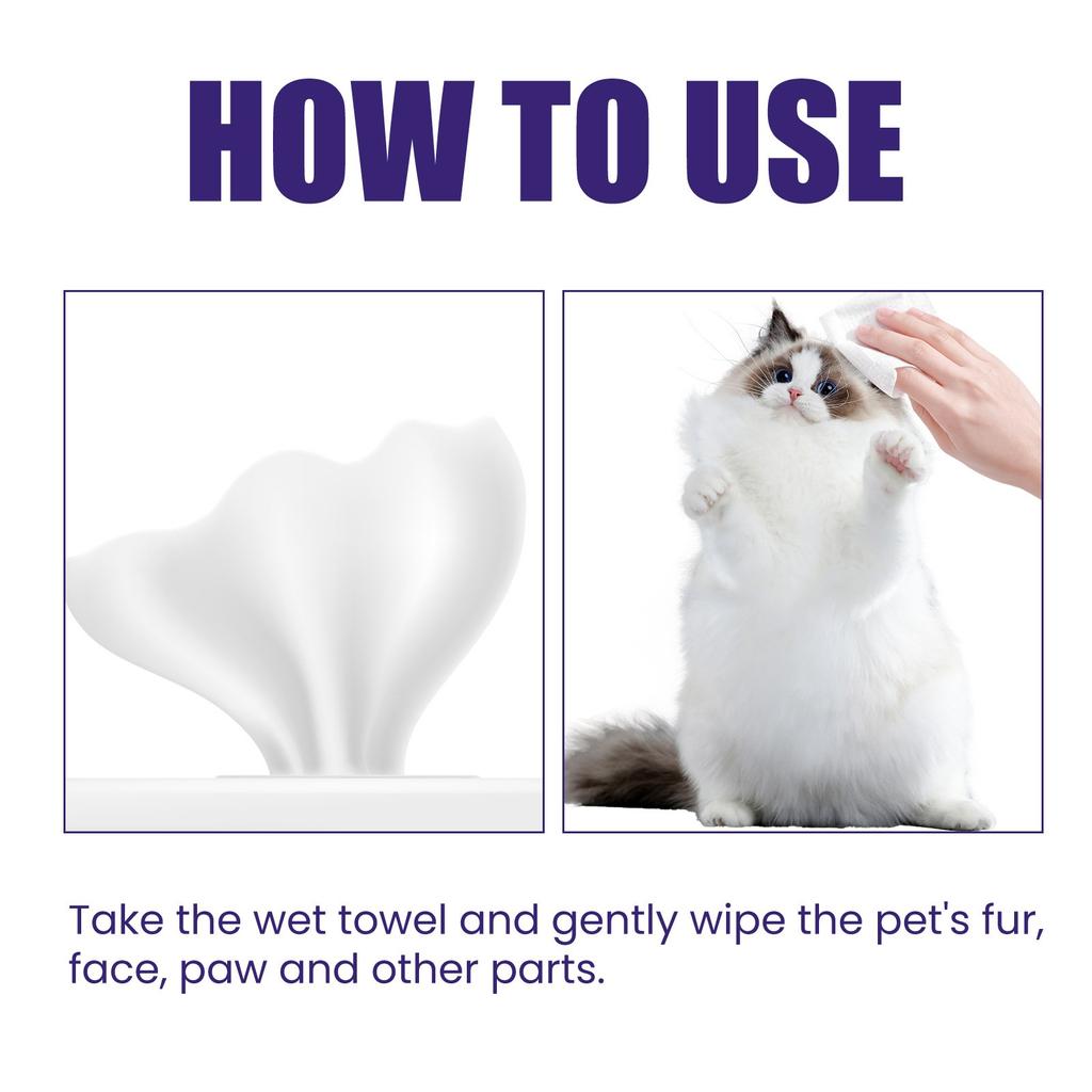 Pet Cleaning Wet Wipes- Cleaning Duster Wet Wipes Disposable Non-woven Cleaning Wet Wipes Cleaning Products 5ml