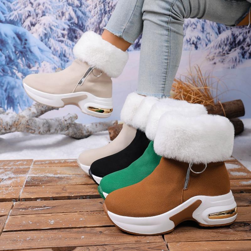 Übergrößenschuhe, Schneestiefel, Schuhe im neuen Stil, Kurze Fleece-Baumwollstiefel mit erhöhter Sohle, Kurze Stiefel, Damenschuhe