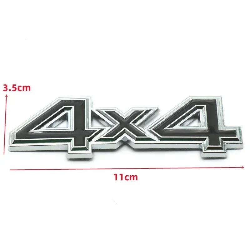 3D Металлический Черно-Серебристо-Красный Логотип 4x4 Эмблема Наклейка на Крыло Автомобиля Наклейка на Багажник Для 4x4 Автоаксессуары