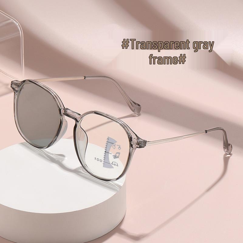 Photochromic Retro Multifocal Reading Glasses for Elderly Men and Women - Anti-Blue Light 0 Degree - Non-Photochromic