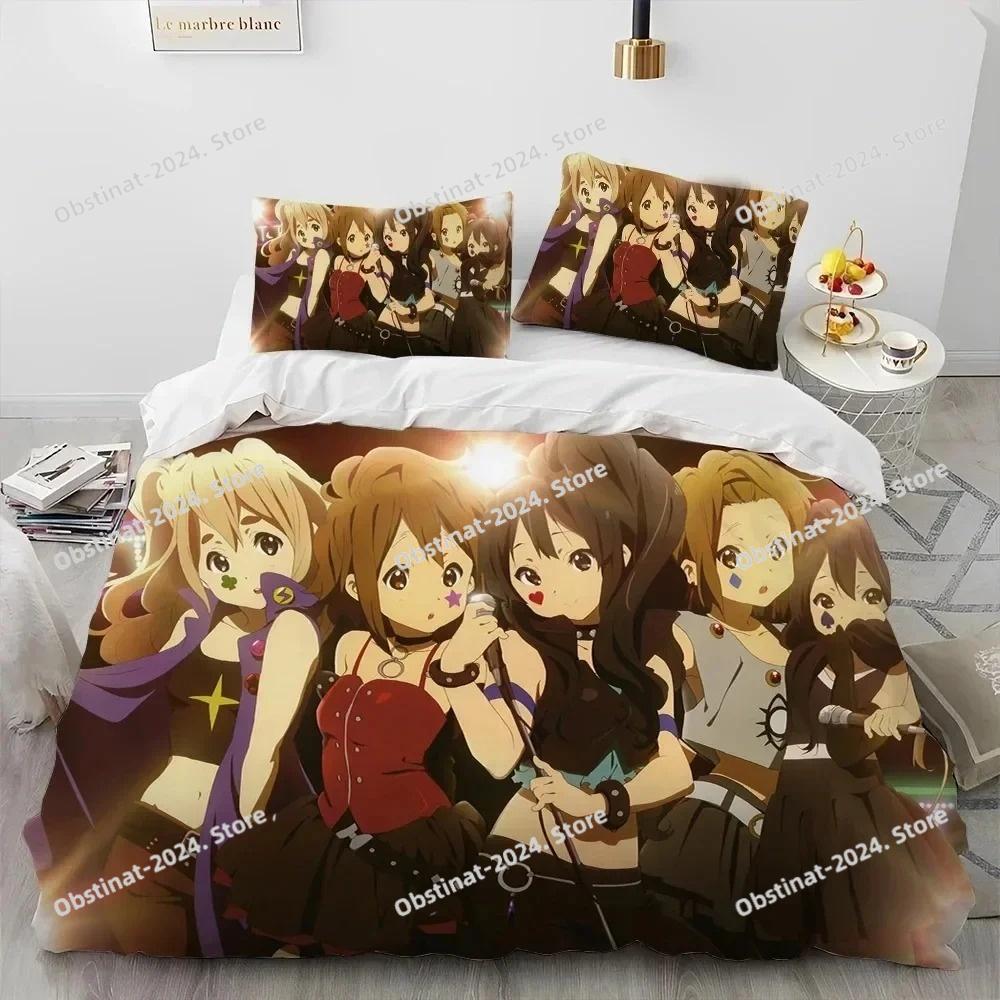 K-ON Kawaii Dívky Anime Ložní Set Chlapci Dívky Twin Queen King Size Povlak na Peřinu Povlak na Polštář Postel chlapci Dospělí Domácí Textil
