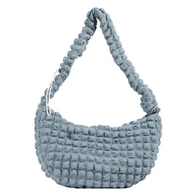 Women Quilted Shoulder Bag Solid Color Puffy Underarm Bag Adjustable Shoulder Straps Versatile Ladies Girls Trendy Bag