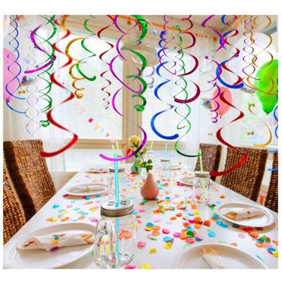 Forniture per soffitto a spirale sospese Ciondolo con turbinii di turbinii di decorazione per matrimoni 6 pezzi