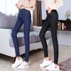 winter streetwera  Thick Cashmere jeans woman casual warm velvet pencil pants vintage high waist skinny denim trousers