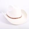 Nuovo colore cappello da cowboy western da uomo e da donna versatile per il pendolarismo stile semplice tesa larga cappello a cilindro cappello da sole