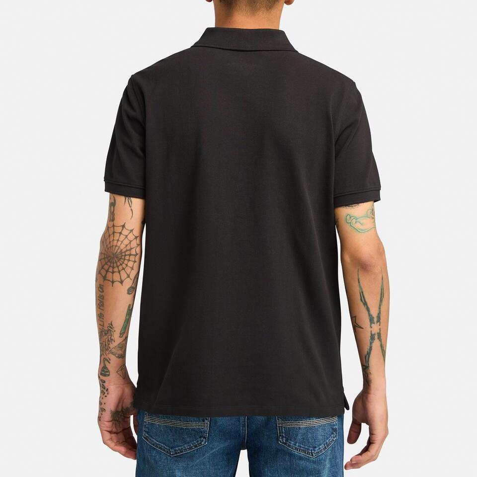 Timberland Casual Business Breathable Embroidered Logo Short Sleeve Polo Shirt Men Tops Black A6943001