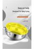 304 Stainless Steel Tempura Frying Pot with Double-Bottom, Oil-Saving, Temperature Control, and Thermometer for Gas and Induction Cookers