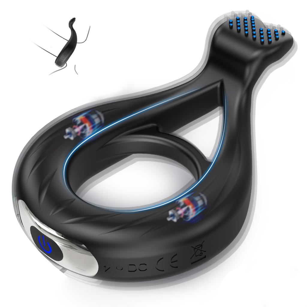 Vibrator Penis Ring for Men Delay Ejaculation Cock Ring Penis Vibrating Penis Trainer Glans Massager Adult Male Sex Toys