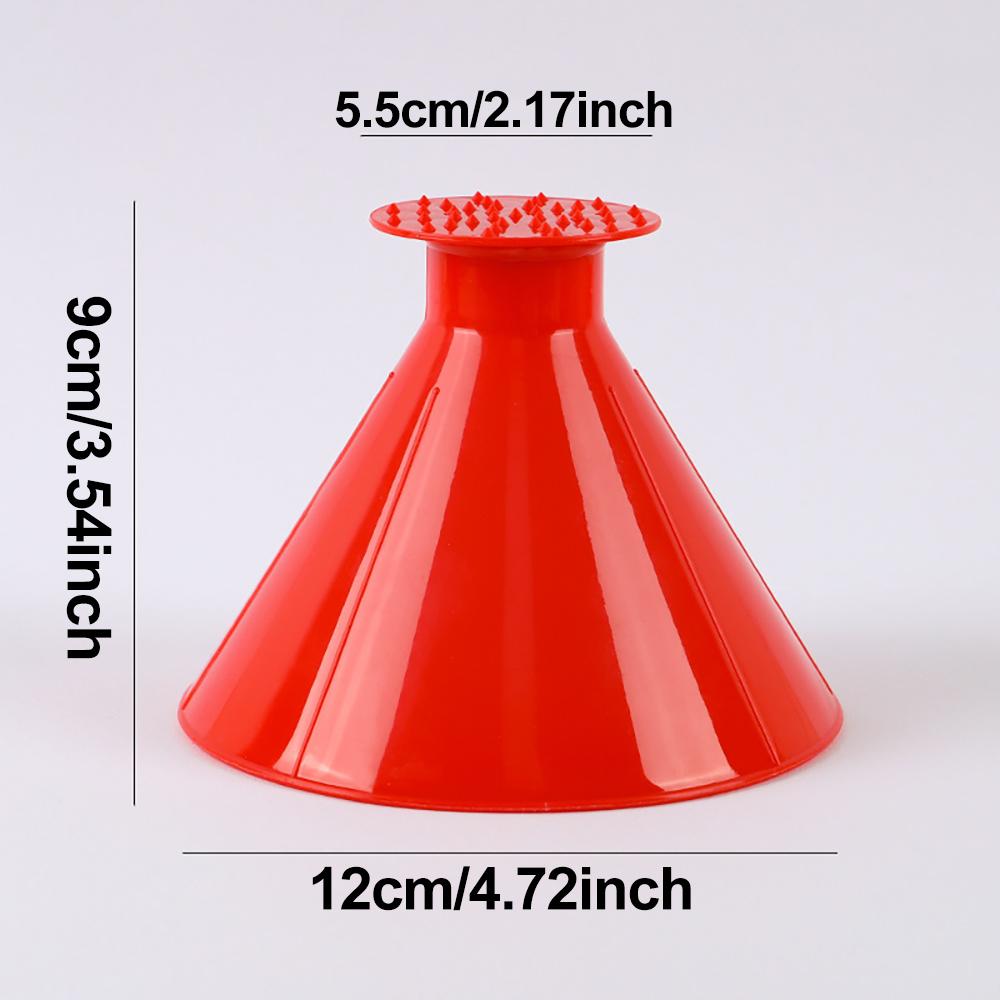 Car Magic Window Windshield Ice Scraper Shaped Funnel Snow Remover Deicer Cone Tool Scraping A Round Deicing Winter Auto
