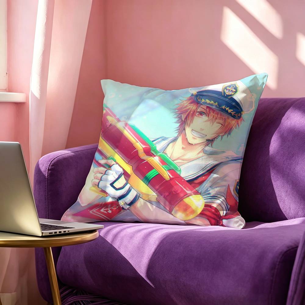 UUta no Princesama Ittoki Otoya Square DoubleSided printed Pillow Case Bedroom Bedside Pillow Sofa Cushion Cover