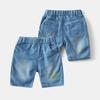 Summer Children's Clothing Mid-Waist Five-Point Shorts Korean Style Boys' Denim Shorts Boys' Embroidered Dinosaur Shorts