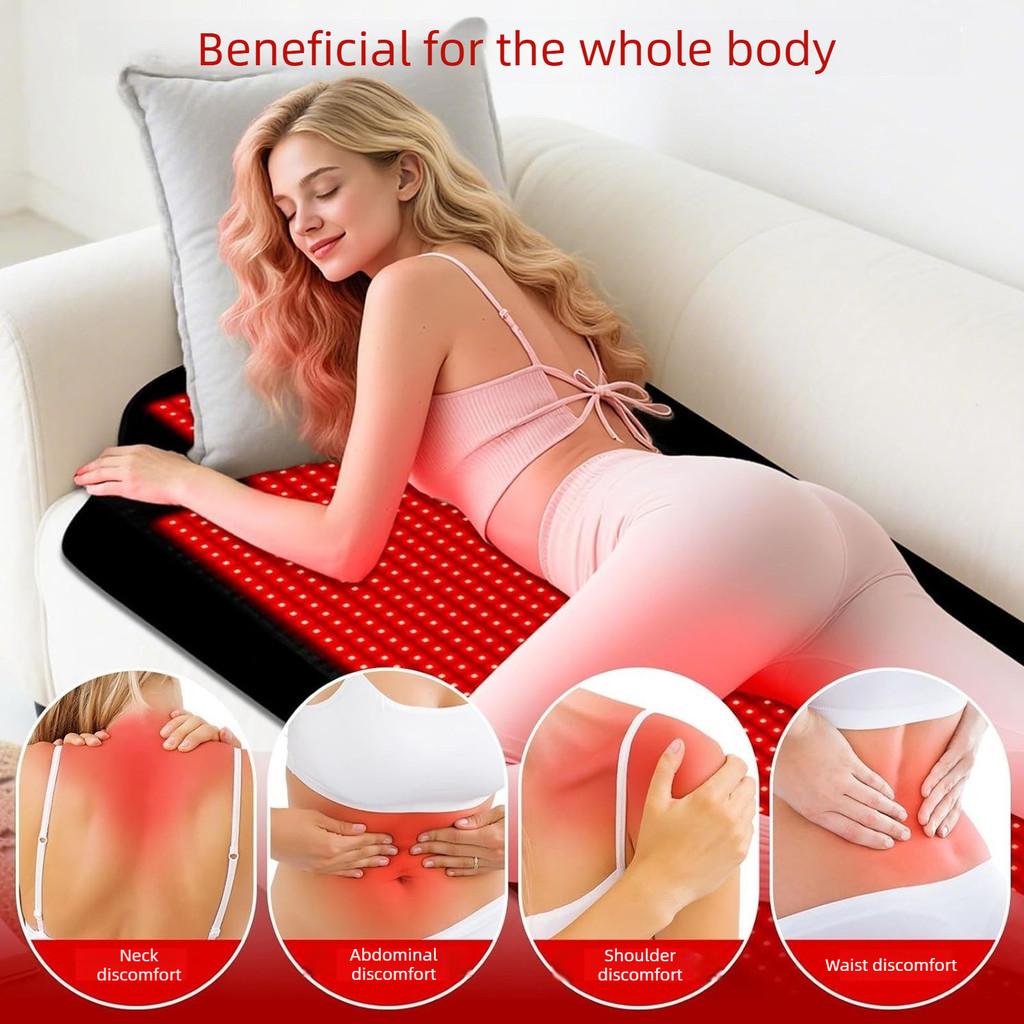1444 LED Red Light Dual Wavelength Therapy Blanket Full Body Care Hot Compress Infrared Heating Pad