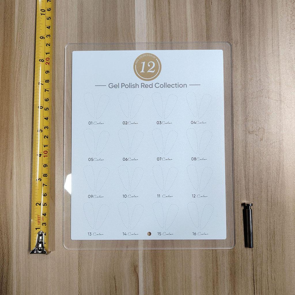 Japanese Nail Art Display Board: Three-Color Gel Polish Chart Book & Stand