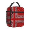 Bestseller Rotes Bandana Sportliche Kühlertasche Gartensaison Bento-Tasche