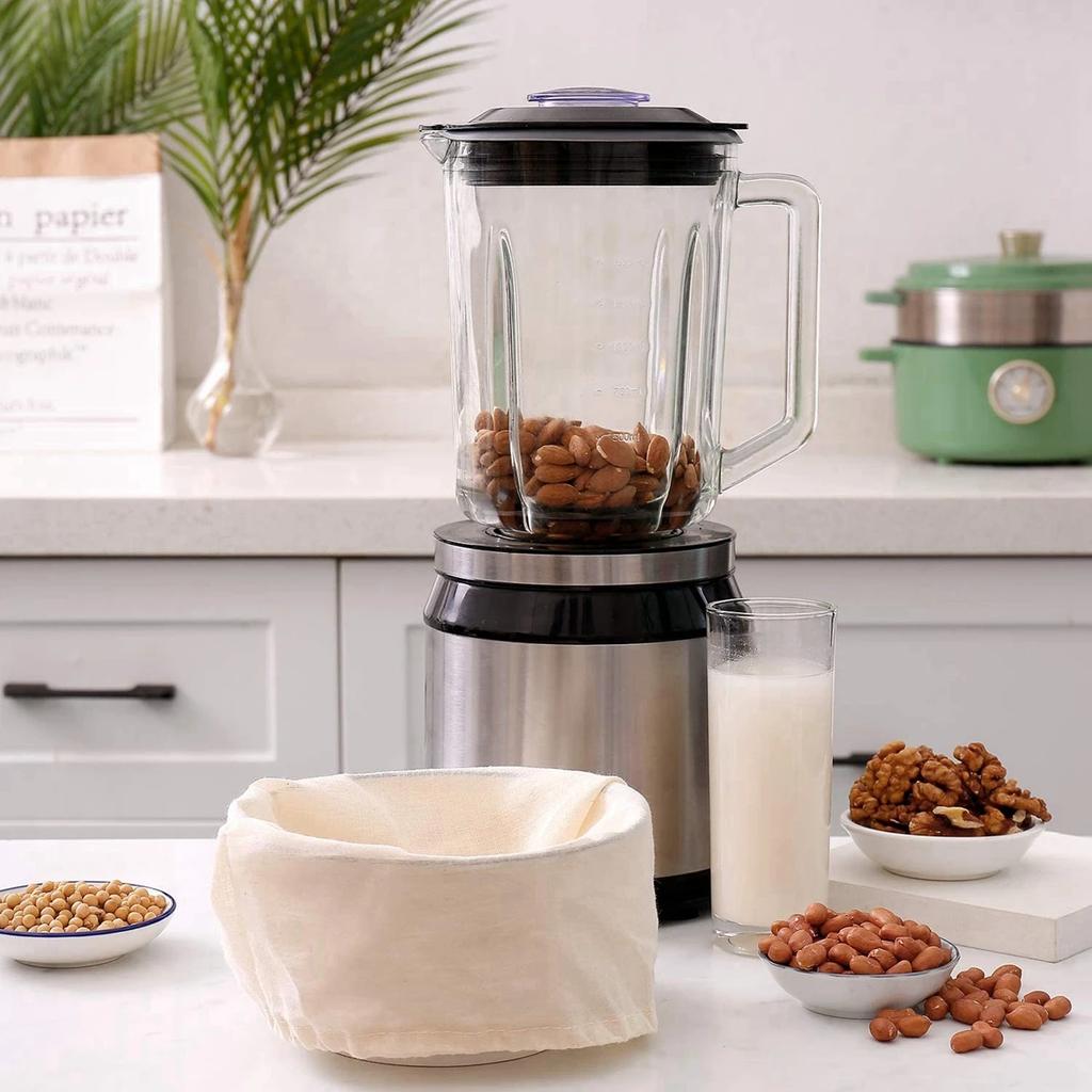 Wiederverwendbare Nussmilchbeutel, wiederverwendbare Lebensmittelsiebe aus Baumwolle, Beutel für Joghurt, Cold Brew, Kaffeefilter, Küchenfilter aus feinmaschigem Käsetuch