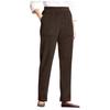 Women's Casual Colour Elastic Waist Straight Casual Pants With Pockets