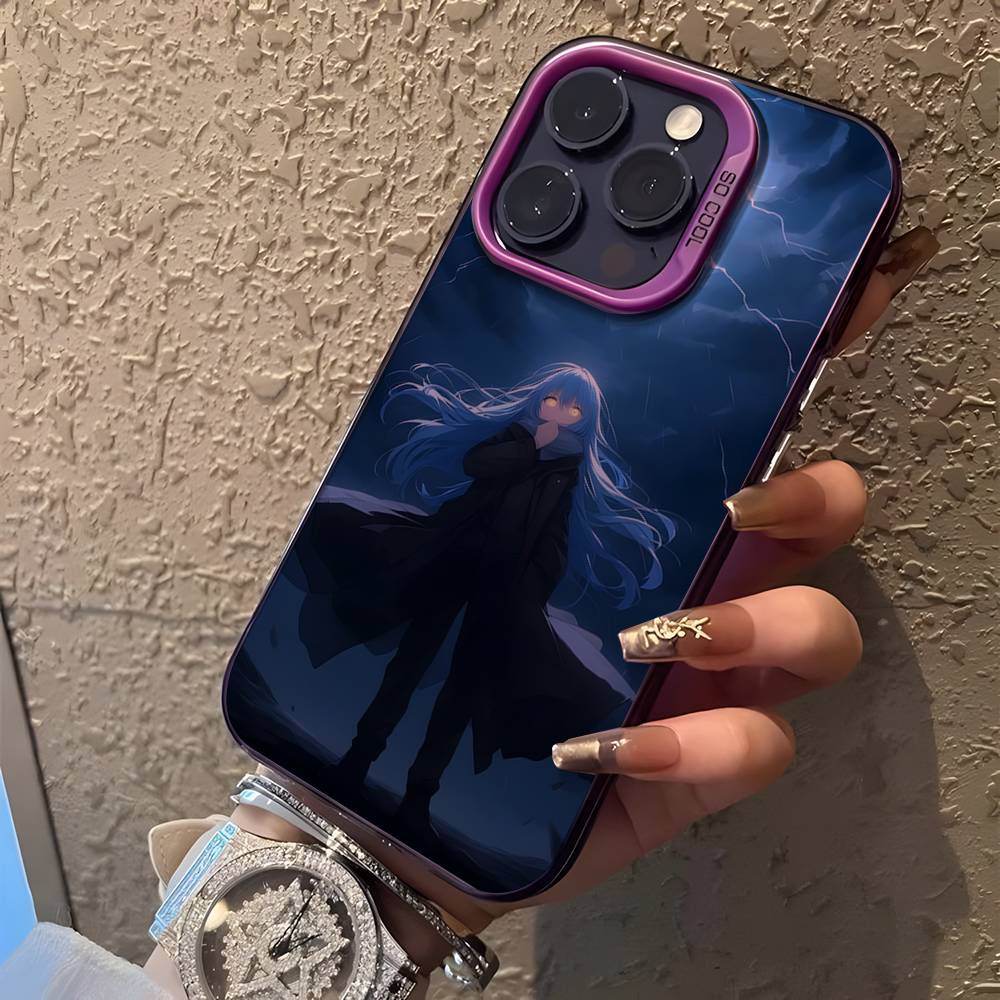 

R-Rimuru the T-Tensei Slime Anime Phone Case For iPhone 16,15,14,13,12,11,Mini,Pro,E,SE4,XS,MAX Purple Candy Matte Cover iPhone16se4