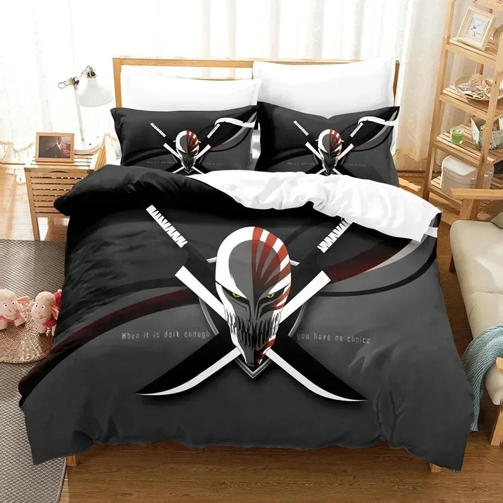 Top Anime Bleach Kurosaki Ichigo Set Biancheria da Letto Ragazzi Ragazze Twin Queen Size Copripiumino Federa Letto Per Bambini Adulti Personalizzabile