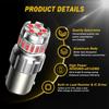 2Pcs AUXITO Pure Red 1156 LED Brake Tail Light Bulbs Error Free Anti Hyper Flash