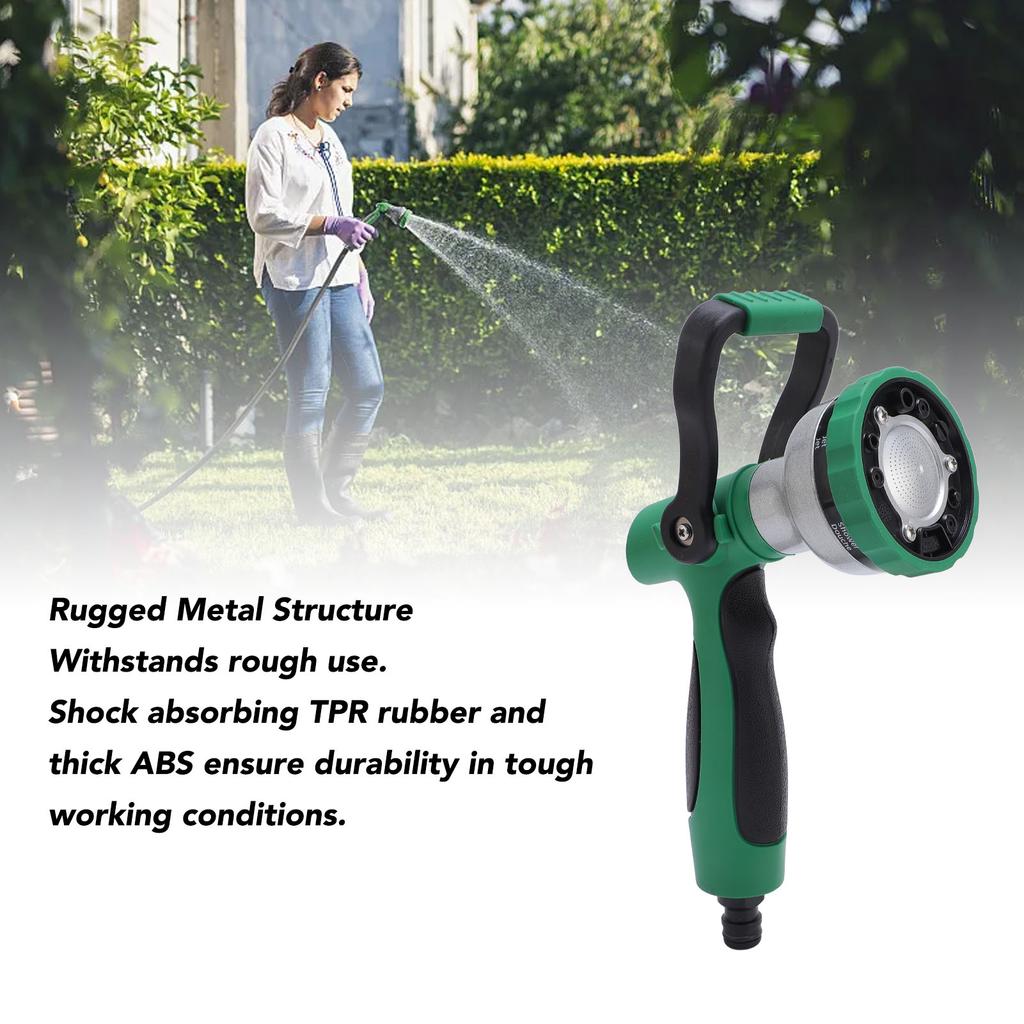 Duza pentru furtun de grădină de înaltă rezistență, de înaltă presiune, multifuncțională, cu modele de udare, duză de pulverizare