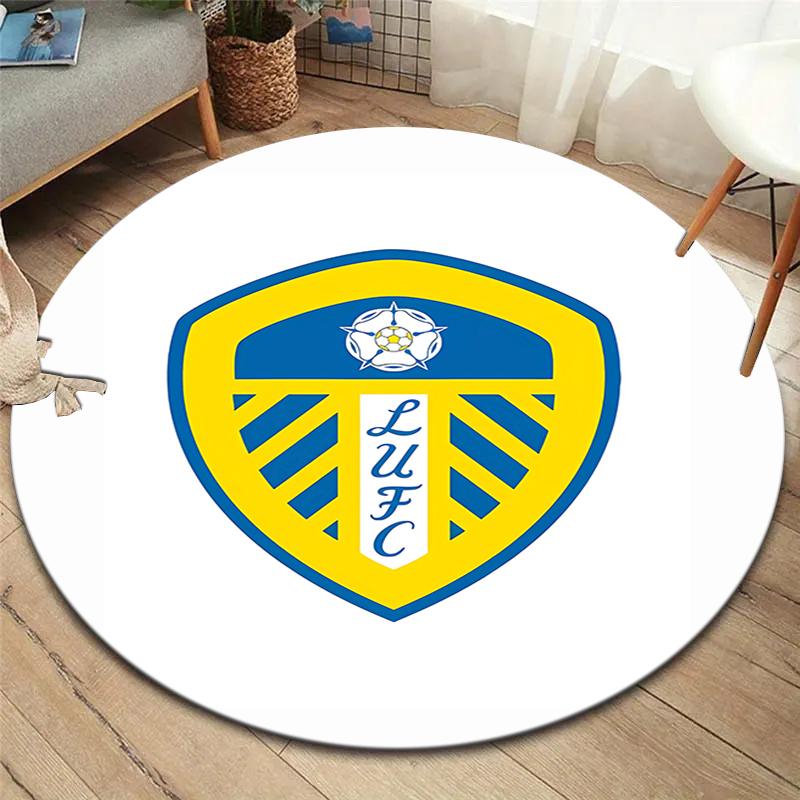 

Leeds United Football Club Round Area Rug,Carpet Rug for Living Room Bedroom Sofa Playroom Decor,Non-slip Floor Mat 150cmx150cm