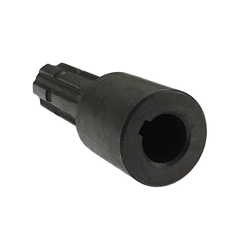 PTO shaft reduction adapter with keyway, inner hole Q 25 for 1 3/8" shaft, 6 keys MORGA