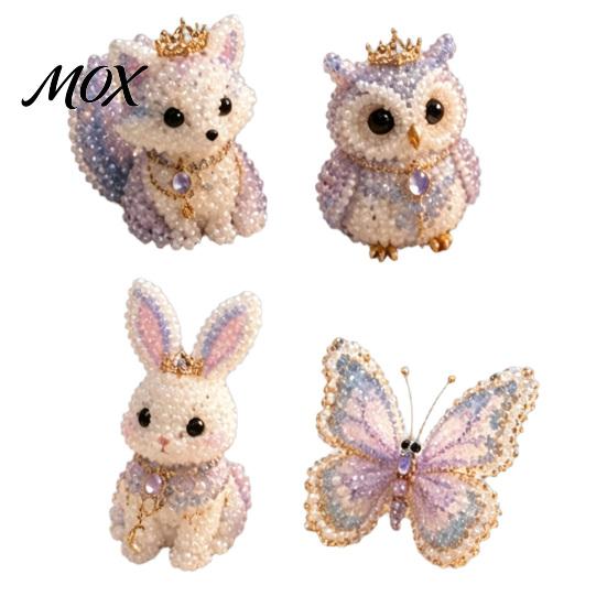 DIY Beading Animal Kit 1 Set 3D Beaded Kit, Art Crafts with Handmade Instructions, Insect Bird Fairy for Kids Adults Beginners Collectible Bead