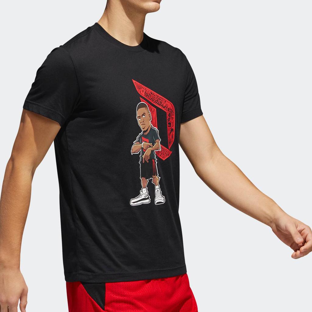 Adidas Dam Gk Up Lifestyle Series Comfortable Round Neck Pullover Short Sleeve T-Shirt Men Tops Black CV9969